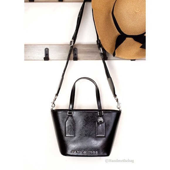 NEW Marc Jacobs Bag Small Black Leather Tote Crossbody Handbag Purse NWT